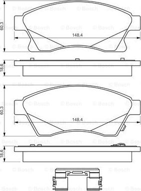 BOSCH 0 986 494 644 - Kit pastiglie freno, Freno a disco www.autoricambit.com