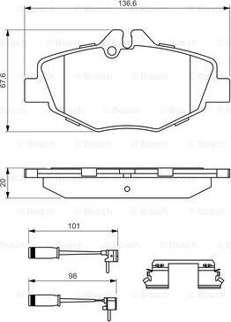 BOSCH 0 986 494 647 - Kit pastiglie freno, Freno a disco www.autoricambit.com