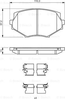 BOSCH 0 986 494 655 - Kit pastiglie freno, Freno a disco www.autoricambit.com