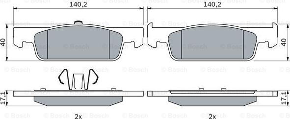 BOSCH 0 986 494 661 - Kit pastiglie freno, Freno a disco www.autoricambit.com