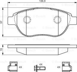 BOSCH 0 986 494 602 - Kit pastiglie freno, Freno a disco www.autoricambit.com