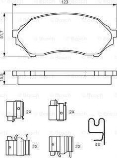 BOSCH 0 986 494 616 - Kit pastiglie freno, Freno a disco www.autoricambit.com