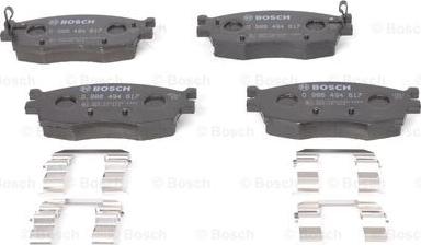 BOSCH 0 986 494 617 - Kit pastiglie freno, Freno a disco www.autoricambit.com