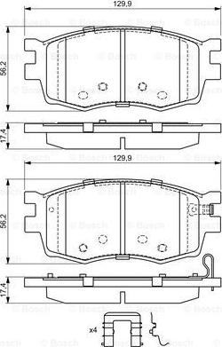 BOSCH 0 986 494 617 - Kit pastiglie freno, Freno a disco www.autoricambit.com