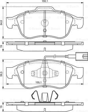 BOSCH 0 986 494 680 - Kit pastiglie freno, Freno a disco www.autoricambit.com