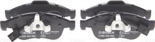 BOSCH 0 986 494 680 - Kit pastiglie freno, Freno a disco www.autoricambit.com