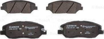 BOSCH 0 986 494 631 - Kit pastiglie freno, Freno a disco www.autoricambit.com