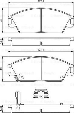 BOSCH 0 986 494 620 - Kit pastiglie freno, Freno a disco www.autoricambit.com