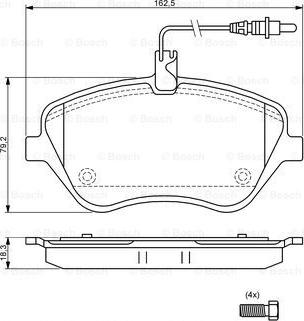 BOSCH 0 986 494 098 - Kit pastiglie freno, Freno a disco www.autoricambit.com