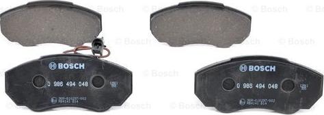 BOSCH 0 986 494 048 - Kit pastiglie freno, Freno a disco www.autoricambit.com