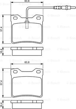 BOSCH 0 986 494 055 - Kit pastiglie freno, Freno a disco www.autoricambit.com