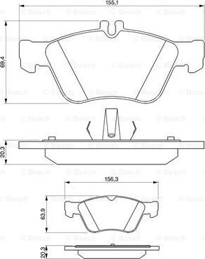 BOSCH 0 986 494 001 - Kit pastiglie freno, Freno a disco www.autoricambit.com