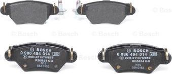 BOSCH 0 986 494 014 - Kit pastiglie freno, Freno a disco www.autoricambit.com