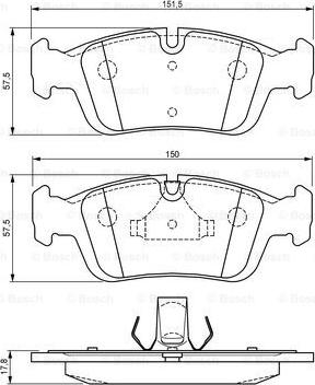 BOSCH 0 986 494 015 - Kit pastiglie freno, Freno a disco www.autoricambit.com