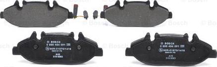 BOSCH 0 986 494 081 - Kit pastiglie freno, Freno a disco www.autoricambit.com