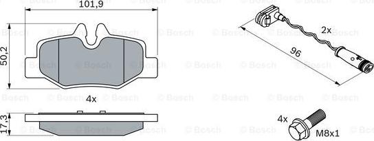 BOSCH 0 986 494 082 - Kit pastiglie freno, Freno a disco www.autoricambit.com