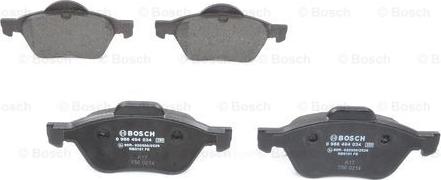 BOSCH 0 986 494 034 - Kit pastiglie freno, Freno a disco www.autoricambit.com