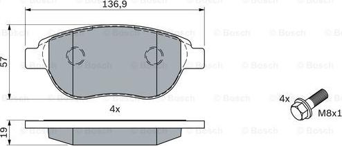 BOSCH 0 986 494 038 - Kit pastiglie freno, Freno a disco www.autoricambit.com