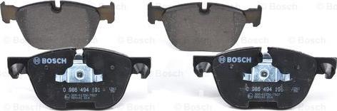 BOSCH 0 986 494 191 - Kit pastiglie freno, Freno a disco www.autoricambit.com