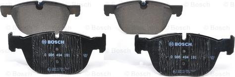 BOSCH 0 986 494 191 - Kit pastiglie freno, Freno a disco www.autoricambit.com