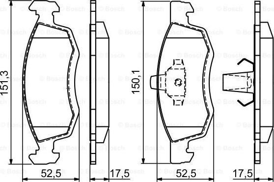 BOSCH 0 986 494 197 - Kit pastiglie freno, Freno a disco www.autoricambit.com