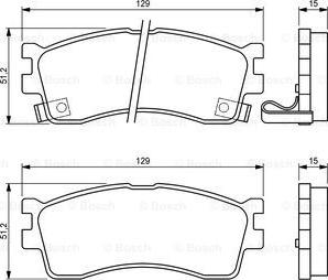 BOSCH 0 986 494 144 - Kit pastiglie freno, Freno a disco www.autoricambit.com