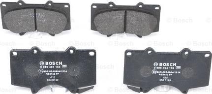 BOSCH 0 986 494 153 - Kit pastiglie freno, Freno a disco www.autoricambit.com