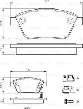 BOSCH 0 986 494 157 - Kit pastiglie freno, Freno a disco www.autoricambit.com