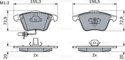 BOSCH 0 986 494 104 - Kit pastiglie freno, Freno a disco www.autoricambit.com