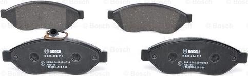 BOSCH 0 986 494 111 - Kit pastiglie freno, Freno a disco www.autoricambit.com