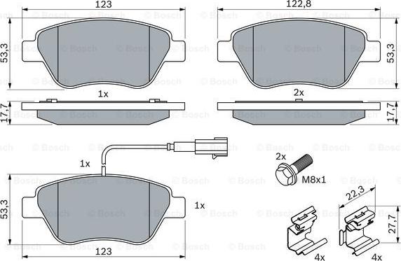 BOSCH 0 986 494 113 - Kit pastiglie freno, Freno a disco www.autoricambit.com