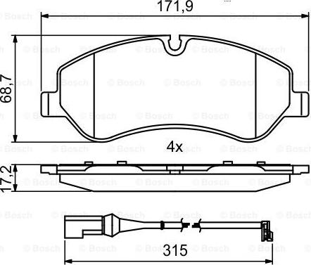 BOSCH 0 986 494 844 - Kit pastiglie freno, Freno a disco www.autoricambit.com