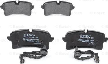 BOSCH 0 986 494 842 - Kit pastiglie freno, Freno a disco www.autoricambit.com