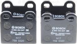 BOSCH 0 986 494 847 - Kit pastiglie freno, Freno a disco www.autoricambit.com