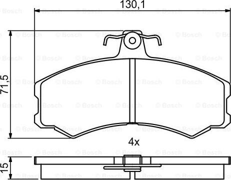 BOSCH 0 986 494 866 - Kit pastiglie freno, Freno a disco www.autoricambit.com