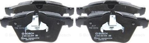 BOSCH 0 986 494 808 - Kit pastiglie freno, Freno a disco www.autoricambit.com