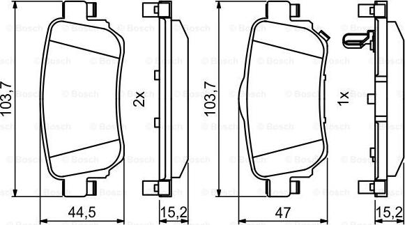 BOSCH 0 986 494 816 - Kit pastiglie freno, Freno a disco www.autoricambit.com