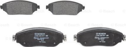 BOSCH 0 986 494 817 - Kit pastiglie freno, Freno a disco www.autoricambit.com