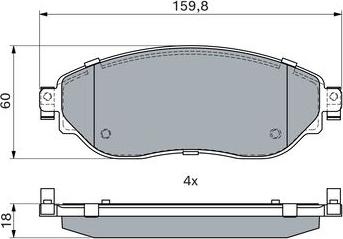 BOSCH 0 986 494 817 - Kit pastiglie freno, Freno a disco www.autoricambit.com