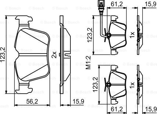 BOSCH 0 986 494 835 - Kit pastiglie freno, Freno a disco www.autoricambit.com