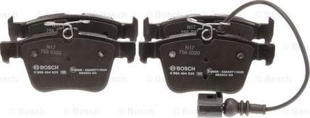 BOSCH 0 986 494 835 - Kit pastiglie freno, Freno a disco www.autoricambit.com