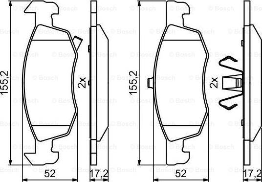 BOSCH 0 986 494 824 - Kit pastiglie freno, Freno a disco www.autoricambit.com