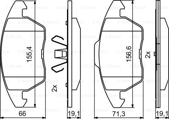 BOSCH 0 986 494 877 - Kit pastiglie freno, Freno a disco www.autoricambit.com