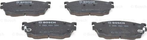 BOSCH 0 986 494 394 - Kit pastiglie freno, Freno a disco www.autoricambit.com