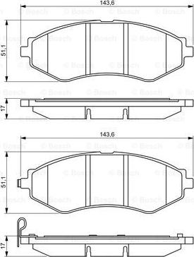 BOSCH 0 986 494 343 - Kit pastiglie freno, Freno a disco www.autoricambit.com