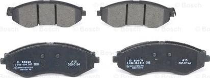 BOSCH 0 986 494 343 - Kit pastiglie freno, Freno a disco www.autoricambit.com