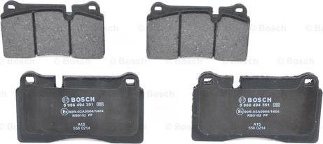 BOSCH 0 986 494 351 - Kit pastiglie freno, Freno a disco www.autoricambit.com