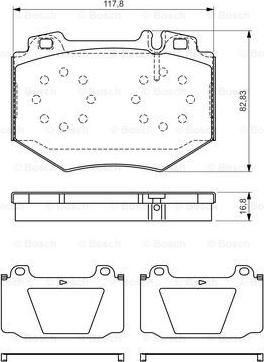 BOSCH 0 986 494 352 - Kit pastiglie freno, Freno a disco www.autoricambit.com