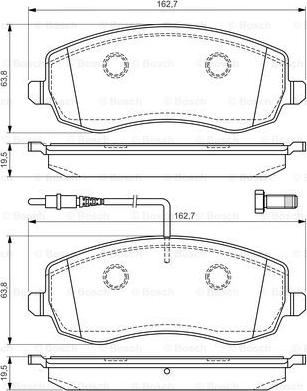 BOSCH 0 986 494 385 - Kit pastiglie freno, Freno a disco www.autoricambit.com