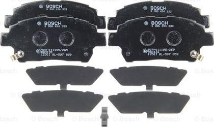 BOSCH 0 986 494 333 - Kit pastiglie freno, Freno a disco www.autoricambit.com